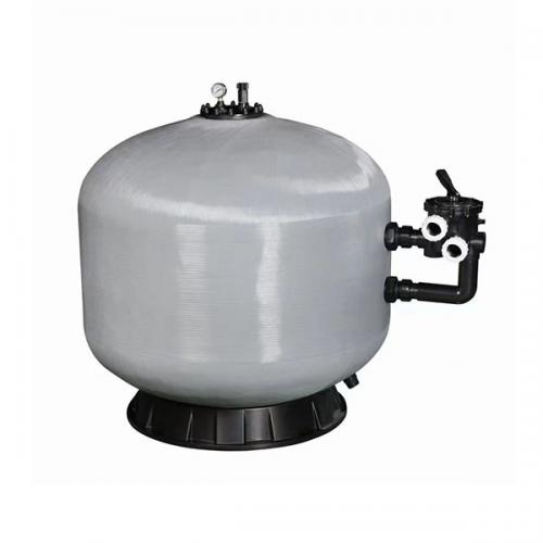Side mounted swimming pool sand filter