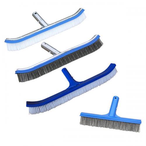 Swimming pool wall brush for cleaning equipment